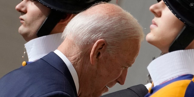 U.S. President Joe Biden arrives for a meeting with Pope Francis at the Vatican, Friday, Oct. 29, 2021. A Group of 20 summit scheduled for this weekend in Rome is the first in-person gathering of leaders of the world's biggest economies since the COVID-19 pandemic started. (AP Photo/Andrew Medichini)