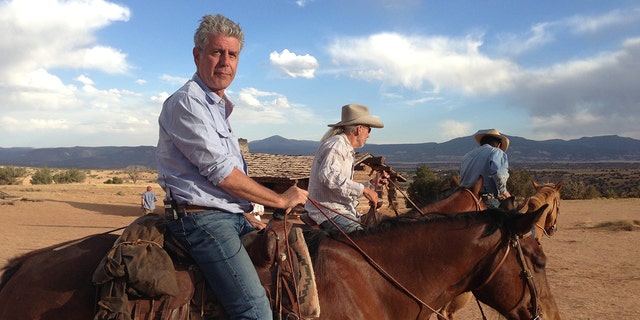 Anthony Bourdain makes his dream of becoming a cowboy come true in New Mexico.