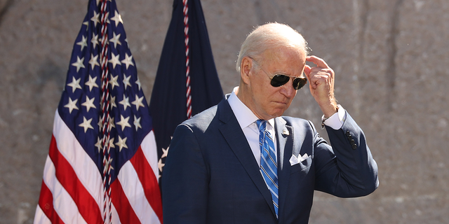 President Joe Biden attends the 10th-anniversary celebration of the Martin Luther King, Jr. Memorial near the Tidal Basin on the National Mall on October 21, 2021 in Washington, DC. Biden attended the memorial's dedication ceremony in 2011 with then President Barack Obama who delivered the keynote address. (Photo by Chip Somodevilla/Getty Images)