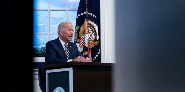 President Biden during a conference call on Sept. 17, 2021.