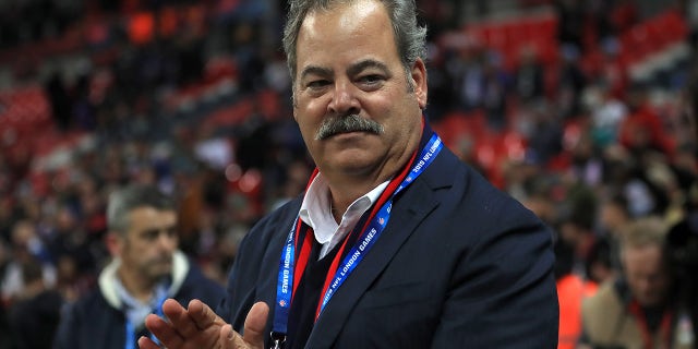 Houston Texans CEO and Chairman D. Cal McNair applauds his team after the NFL International Series match at Wembley Stadium, London.