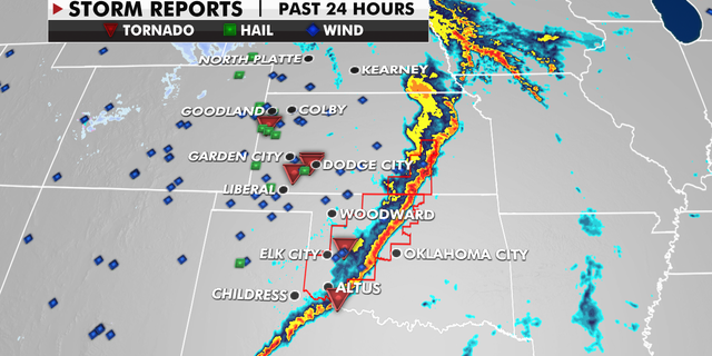 Tornadoes across the Central Plains