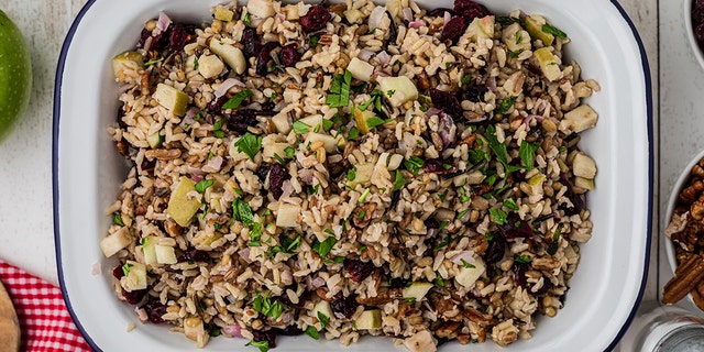 Cranberry Apple Rice Pilaf by Melanie Cagle of The Cagle Diaries