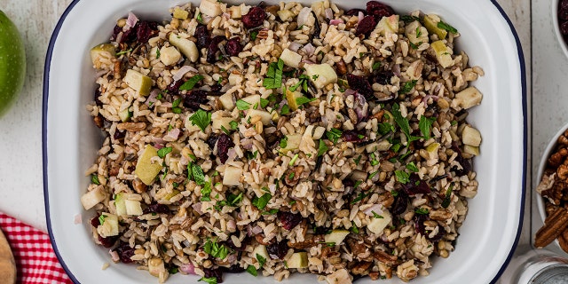 Cranberry Apple Rice Pilaf by Melanie Cagle of The Cagle Diaries