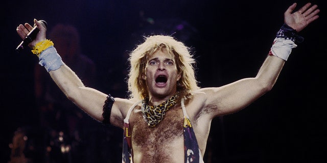 David Lee Roth playing in 'David Lee Roth band' performing at Cal Expo in Sacramento, California on June 14, 1988. 