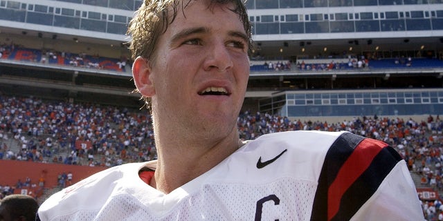 Ole Miss quarterback Eli Manning leaves "The Swamp" with a victory at Ben Hill Griffin Stadium in Gainesville. Ole Miss upset the Gators 20-17.