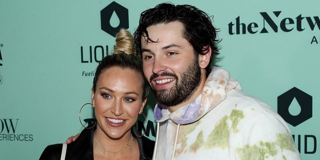 Emily Wilkinson and Baker Mayfield attend Bootsy On The Water Miami Takeover 2020 on January 31, 2020 in Miami, Florida.