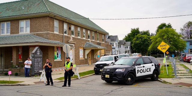 Kenosha police at a crime scene