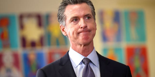 California Gov. Gavin Newsom speaks during a news conference after meeting with students at James Denman Middle School on October 01, 2021 in San Francisco, California. (Photo by Justin Sullivan/Getty Images)