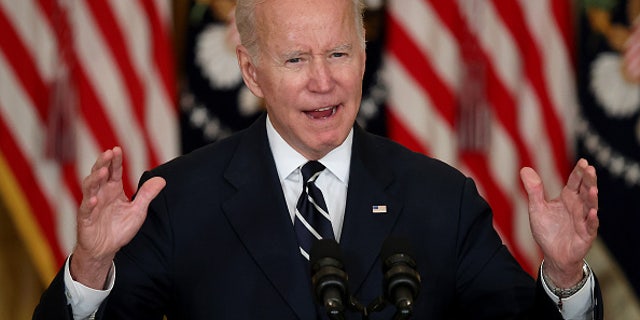 President Joe Biden delivers remarks about his Build Back Better social spending bill in Washington on Oct. 28.