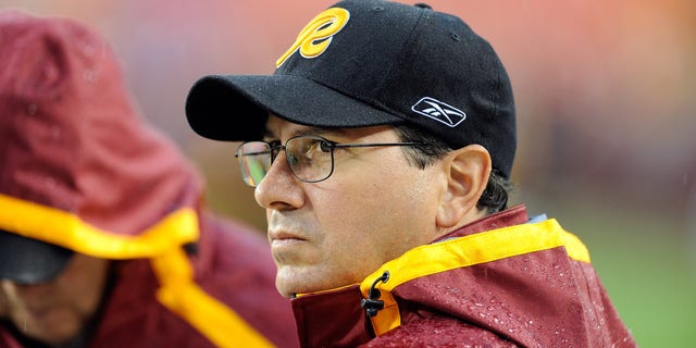 Washington Commanders owner Daniel Snyder watches warmups before a game against the Pittsburgh Steelers at FedEx Field in Landover, Maryland, on Aug. 22, 2009.