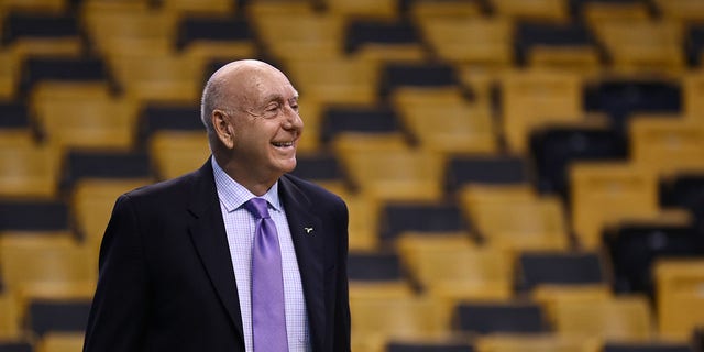 BOSTON, MA - FEBRUARY 14:  Commentator Dick Vitale looks on before action between the Boston Celtics and the LA Clippers at TD Garden on February 14, 2018 in Boston, Massachusetts.