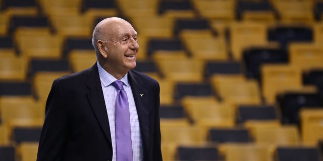 Commentator Dick Vitale looks on before action between the Boston Celtics and the LA Clippers at TD Garden on February 14, 2018 in Boston, Massachusetts.