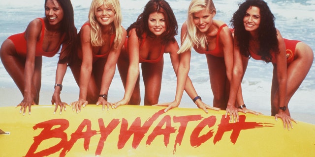 The girls from ‘Baywatch’ circa 1996. From L-R: Traci Bingham, Donna D'Errico, Yasmine Bleeth, Gena Lee Nolin And Nancy Valen.
