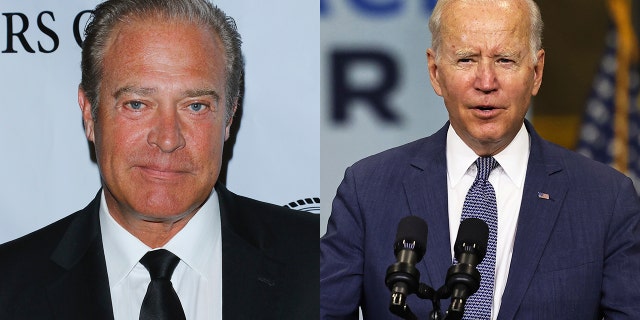 Di lunedi, l'attore John James (sinistra) ha confermato che reciterà nel ruolo del presidente Joe Biden nel film in uscita, "Mio figlio cacciatore".