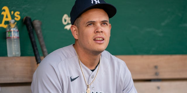Gio Urshela ran full speed to track the ball down.