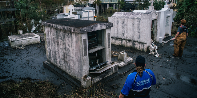 Caskets lost in Hurricane Ida