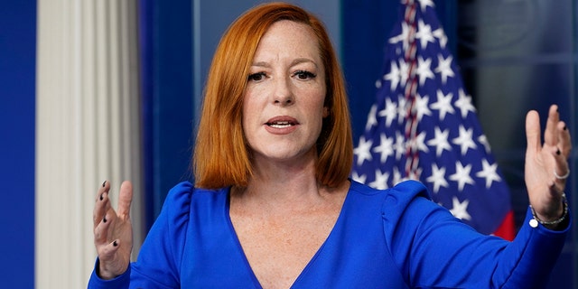 White House press secretary Jen Psaki speaks during the daily briefing at the White House in Washington, Wednesday, Oct. 27, 2021. (AP Photo/Susan Walsh)
