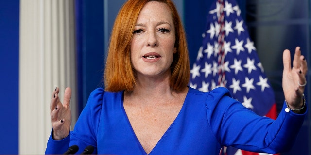 White House press secretary Jen Psaki speaks during the daily briefing at the White House in Washington, Wednesday, Oct. 27, 2021.