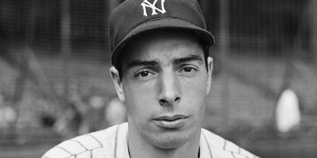 Joe DiMaggio, ace batter and outfielder of the New York Yankees, seen here in 1942.