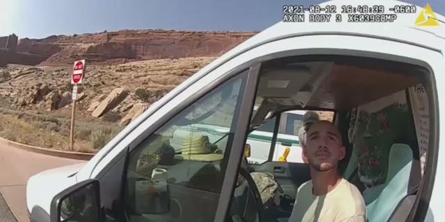 Police in Moab, Utah, stopped Brian Landry for allegedly slapping Gabby Petite in public on Aug. 12.
