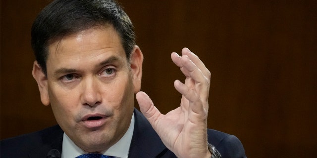 FILE - In this Sept. 14, 2021 file photo, Sen. Marco Rubio, R-Fla., questions Secretary of State Antony Blinken listens during a Senate Foreign Relations Committee hearing on Capitol Hill in Washington. (Drew Angerer/Pool via AP, File)