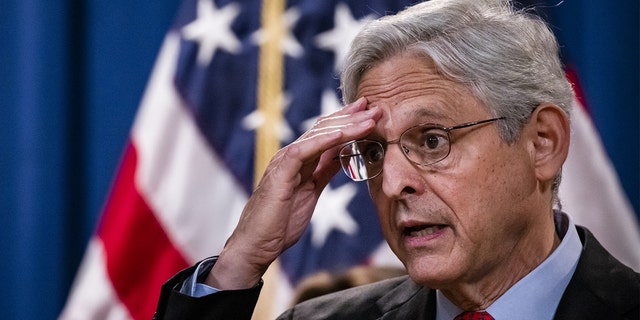 Merrick Garland, U.S. attorney general, speaks during a news conference at the Department of Justice in Washington, D.C., on Thursday, Sept. 9, 2021.