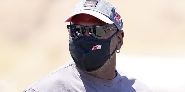 Retired professional basketball player Michael Jordan during the Toyota-Save Mart 350 at Sonoma Raceway in Sonoma, California.