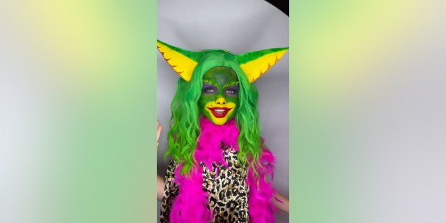 On Oct. 23 2021, Michelle Scrivner gave her daughter Ellie a Greta Gremlin makeover during their Quarantine-O-Ween celebration.