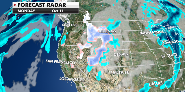 Monday western forecast radar