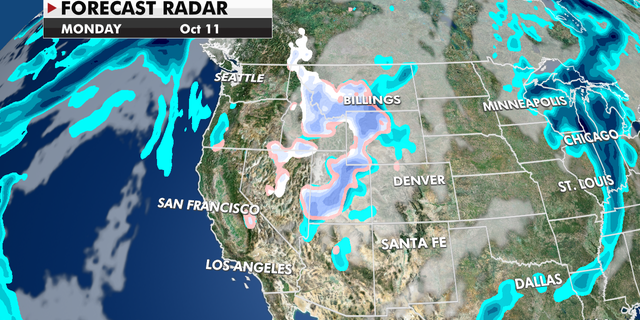Monday western forecast radar