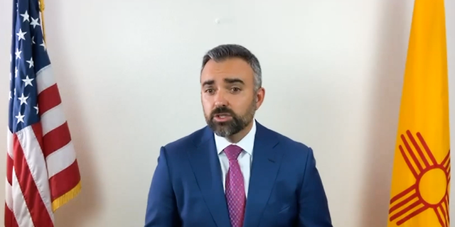 Bernalillo County District Attorney Raúl Torrez speaks in a video 