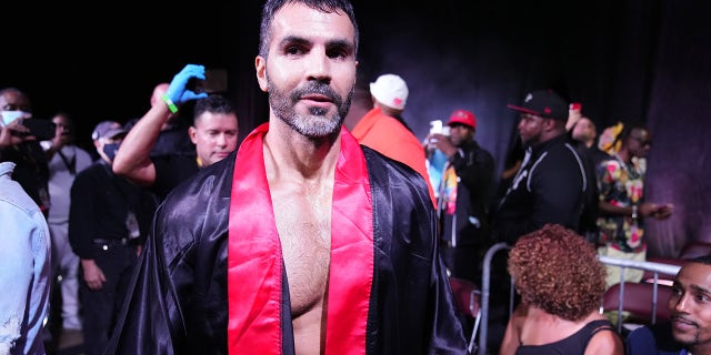 Ojani Noa enters the ring prior to the fight against Lamar Odom during Celebrity Boxing Miami 2021 Lamar Odom vs Ojani Noa at the James L. Knight Center on October 02, 2021 in Miami, Florida.