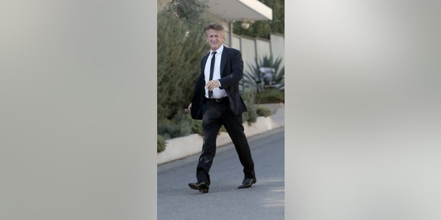 Actor Sean Penn is seen for the first time without a wedding ring just one day after his third wife, Australian actress Leila George, filed for divorce from the Oscar winner after a year of marriage.