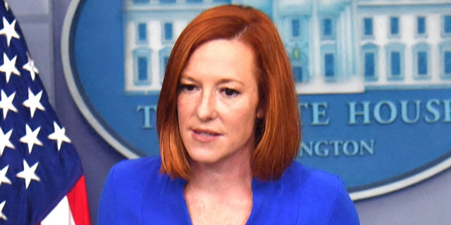 White House Press Secretary Jen Psaki speaks during the daily briefing at the White House in Washington, DC, on October 14, 2021.