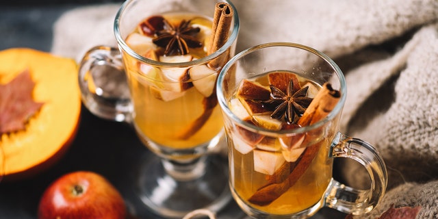 The secret ingredient for this pumpkin spice sangria made with champagne is Skinny Mixes Pumpkin Spice Skinny Syrup. (Amanda Kohl)