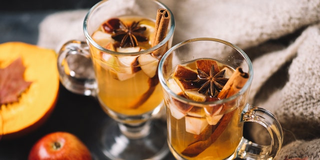 The secret ingredient for this pumpkin spice sangria made with champagne is Skinny Mixes Pumpkin Spice Skinny Syrup. (Amanda Kohl)