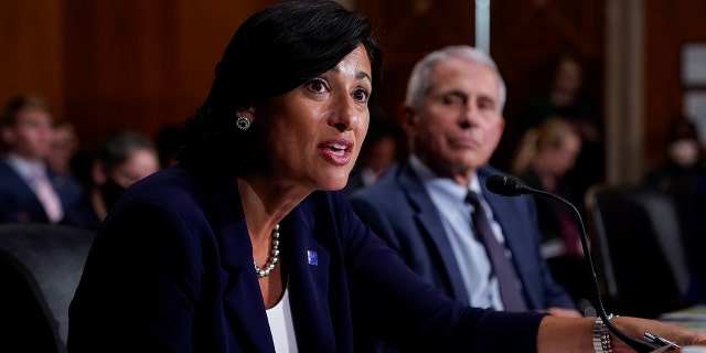 Dr. Rochelle Walensky, director of the Centers for Disease Control and Prevention (CDC), and top infectious disease expert Dr. Anthony Fauci, testify before the Senate Health, Education, Labor, and Pensions Committee on Capitol hill in Washington, D.C., U.S., July 20, 2021.