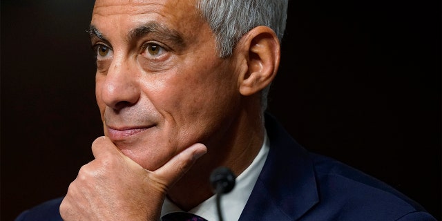 Candidate for U.S. Ambassador to Japan Rahm Emanuel attends a hearing to consider his appointment before the Senate Foreign Relations Committee at Capitol Hill in Washington on Wednesday, October 20, 2021 (AP Photo / Patrick Semansky)