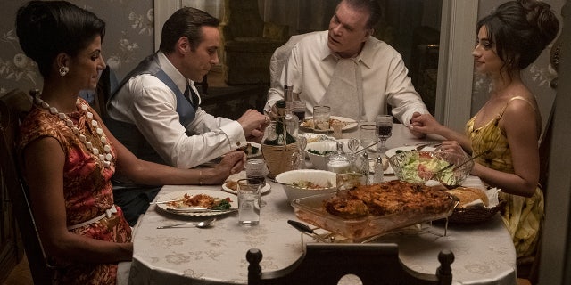 Left to right: Gabriella Piazza, Alessandro Nivola, Ray Liotta and Michela De Rossi in 'The Many Saints of Newark.'