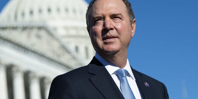 Rep. Adam Schiff, D-Calif., outside the U.S. Capitol on Oct. 20, 2021. (Photo By Tom Williams/CQ-Roll Call, Inc via Getty Images)