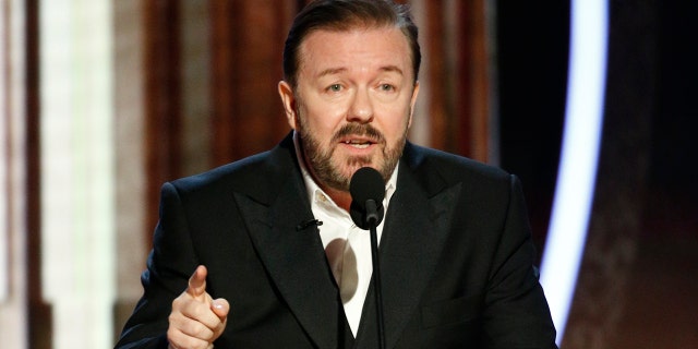  In this handout photo provided by NBCUniversal Media, LLC,  host Ricky Gervais speaks onstage during the 77th Annual Golden Globe Awards at The Beverly Hilton Hotel on January 5, 2020 in Beverly Hills, California.