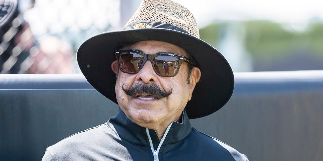 JACKSONVILLE, FLORIDA - JULY 29: Shad Khan, Owner of the Jacksonville Jaguars, looks on during Training Camp at TIAA Bank Field on July 29, 2021 in Jacksonville, Florida.