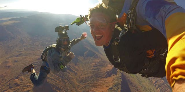 At the Sorrel River Ranch Resort and Spa in Moab, Utah, visitors get to skydive and do other daring outdoor activities.