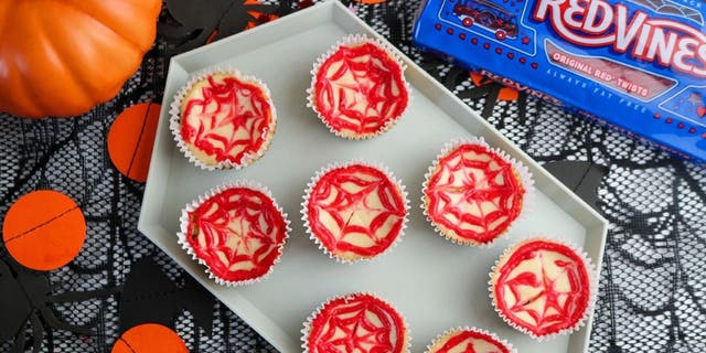 Looking for some knockout Halloween treats? The American Licorice Company has got you covered with their cheesecake and red licorice cupcakes.