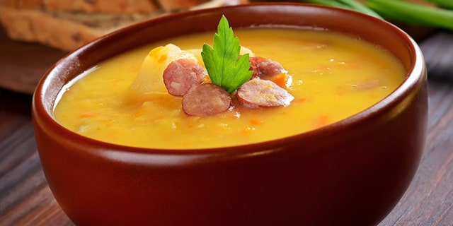 Now that we’re in soup season, it’s the perfect time to try this split pea soup recipe from Schaller & Weber. (Schaller and Weber)
