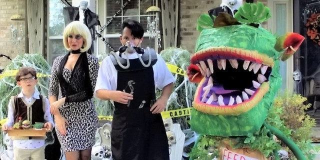 In 2019, the St. Laurents won a third prize for their Halloween costumes when they dressed as characters from the musical "Little Shop of Horrors." (SWNS)