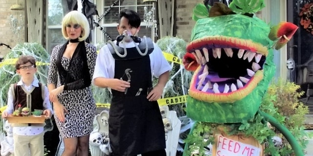 In 2019, the St. Laurents won a third prize for their Halloween costumes when they dressed as characters from the musical "Little Shop of Horrors." (SWNS)