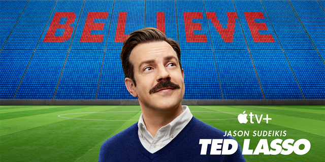 Jason Sudeikis as the titular character in Apple TV+'s 'Ted Lasso.'
