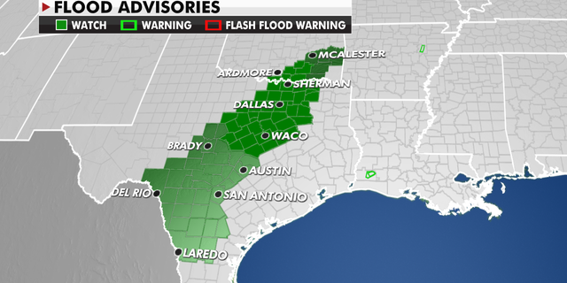 Texas flood advisories